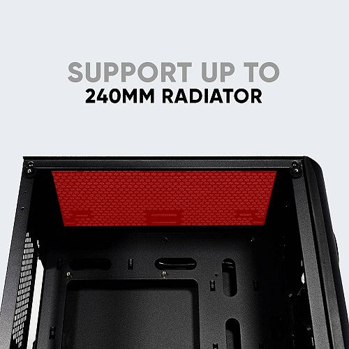 Armaggeddon TRON HOLO 3 Micro ATX Gaming Case Black