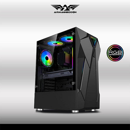 Armaggeddon TRON HOLO 5 ATX Gaming Case Black