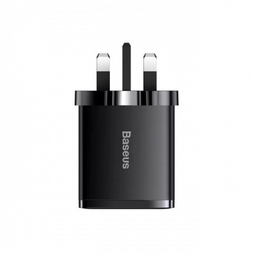 Baseus Charger Wall 30W USB-C/2xUSB-A UK Black