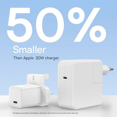 Baseus Charger Wall 30W USB-C UK MINI GaN5 White