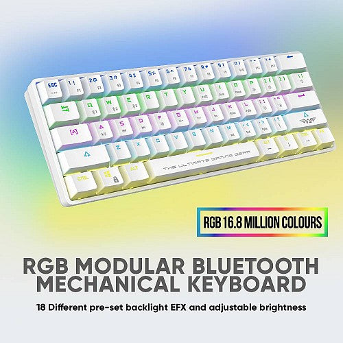 Armaggeddon MBA-61R Bluetooth Mechanical BLUE Keyboard White