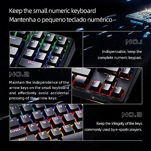 Thunderobot KG3089R Gaming Mechanical Keyboard Red Switch White