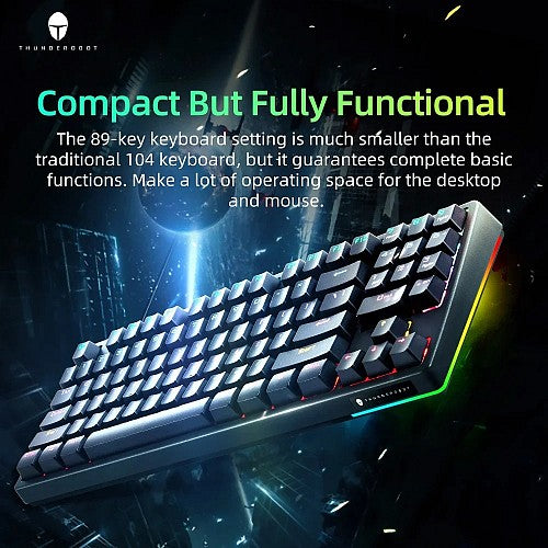 Thunderobot KG3089R Gaming Mechanical Keyboard Red Switch White