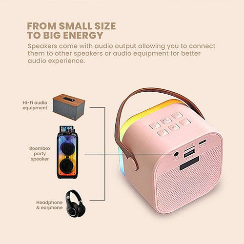 SonicGear IOX K200 Karaoke Portable Speaker BT & Wireless Mic Pink