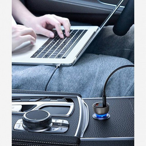 Baseus Car Charger 65W QC Digital Display Dual USB