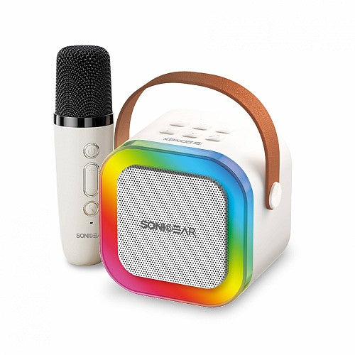 SonicGear IOX K200 Karaoke Portable Speaker BT & Wireless Mic White