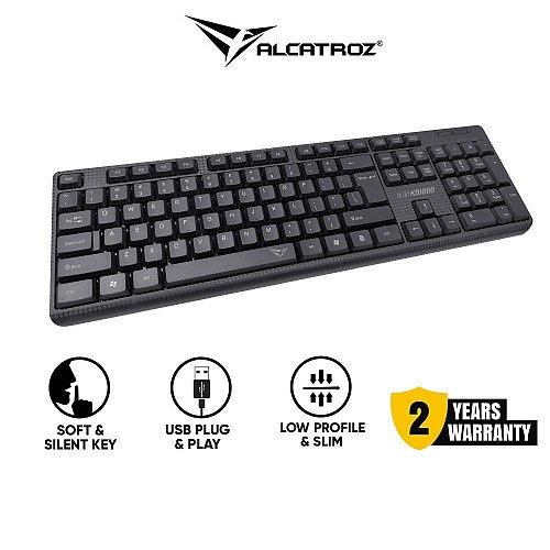 Alcatroz KB1000 Silent Wired Keyboard