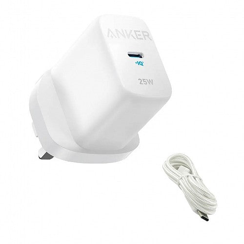 Anker Mobile Charger Wall 25W USB-C 312 & Cable White