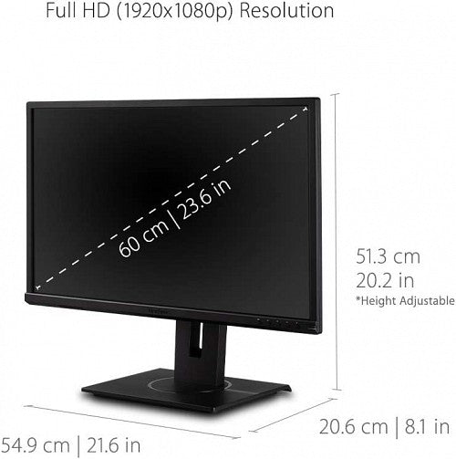 Viewsonic 24'' Full HD Ergonomic Business Monitor VA 2xUSB, Speakers VG2440