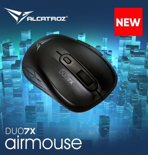 Alcatroz Airmouse Duo 7X Wireless/BT Mouse Black