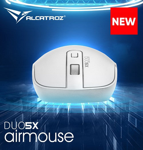 Alcatroz Airmouse Duo 5X Wireless/BT Mouse White