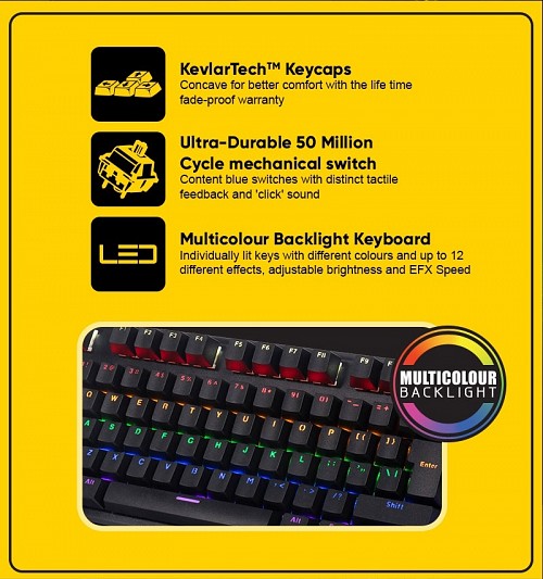 Armaggeddon MKA-9C ProGaming Mechanical Keyboard With Arm Rest