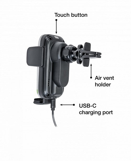 Verbatim Wireless Auto Align Car Charger Qi Certified for AirVent/Dash/Glass FWC-03