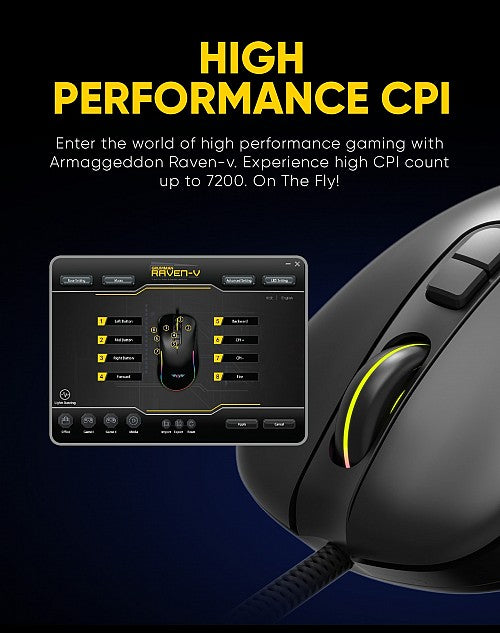 Armaggeddon Raven V Pro-Gaming Mouse with Free Mousepad