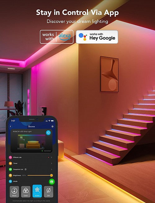 Govee RGBIC Basic Wi-Fi + Bluetooth LED Strip 5m