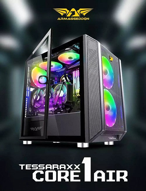 Armaggeddon TESSERAXX Core 1 AIR Micro ATX Case Black