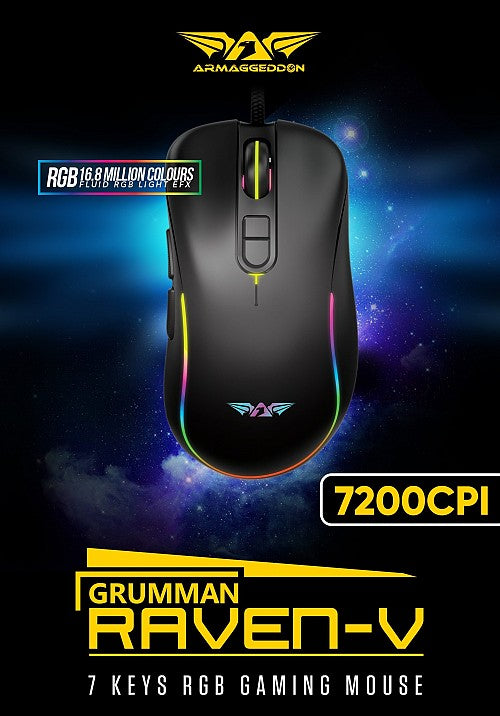 Armaggeddon Raven V Pro-Gaming Mouse with Free Mousepad