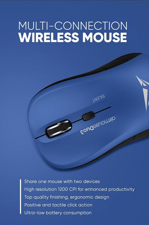 Alcatroz AIRMOUSE DUO 3 Wireless/BT Silent Mouse Blue