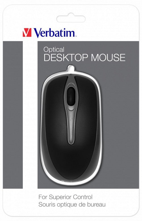 Verbatim Mouse Wired Optical Black