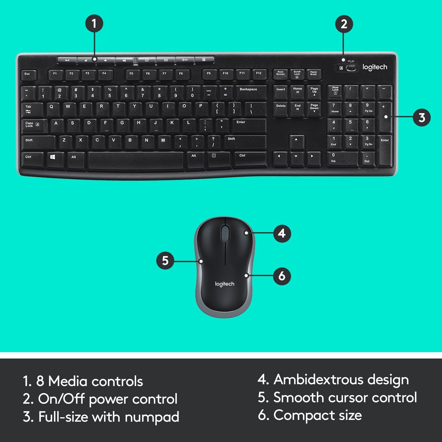 LOGITECH Wireless Combo MK270 RUS