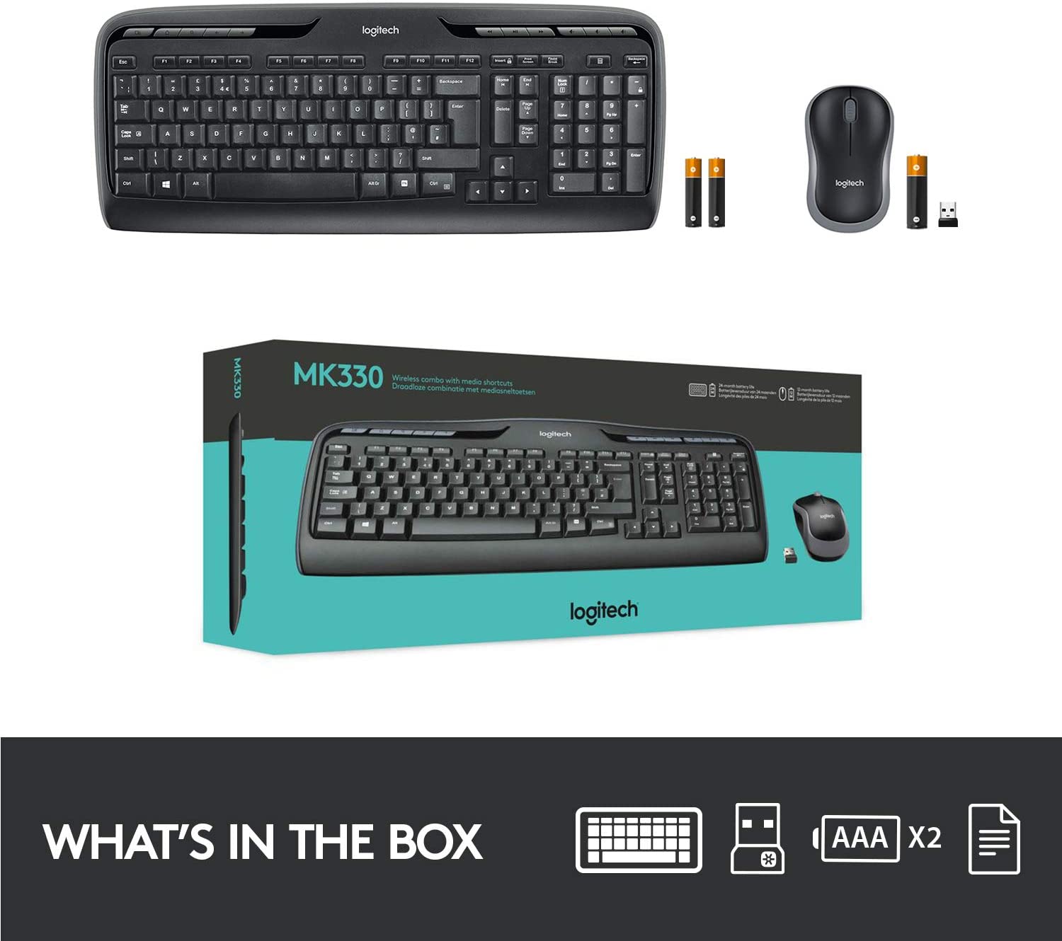 LOGITECH Wireless Combo MK330 GR