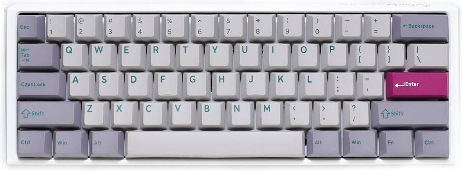 DUCKY ONE 3 MIST GREY (US) MINI BLUE SWITCH RGB LED