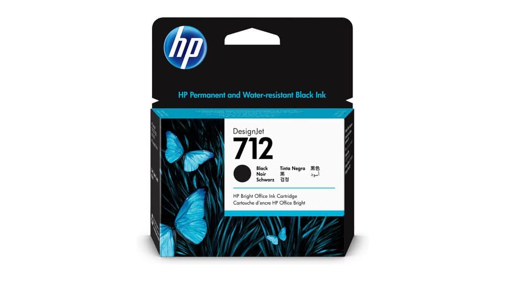 HP INK CARTRIDGE 712 BLACK 80 ML 3ED71A