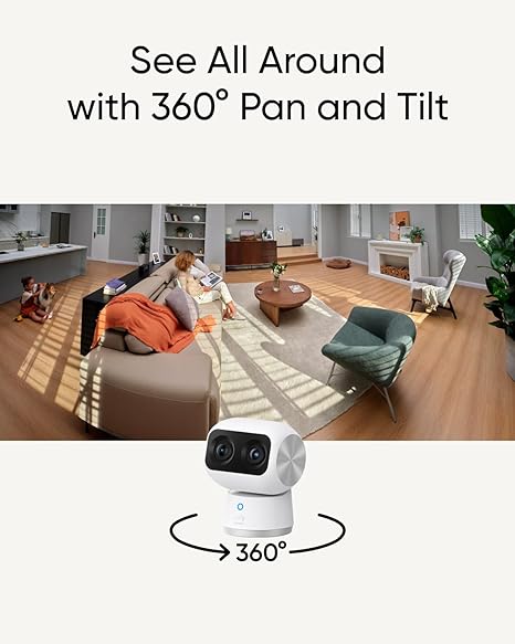 Anker Eufy Security Camera Indoor S350 4k Dual Camera Pan & Tilt