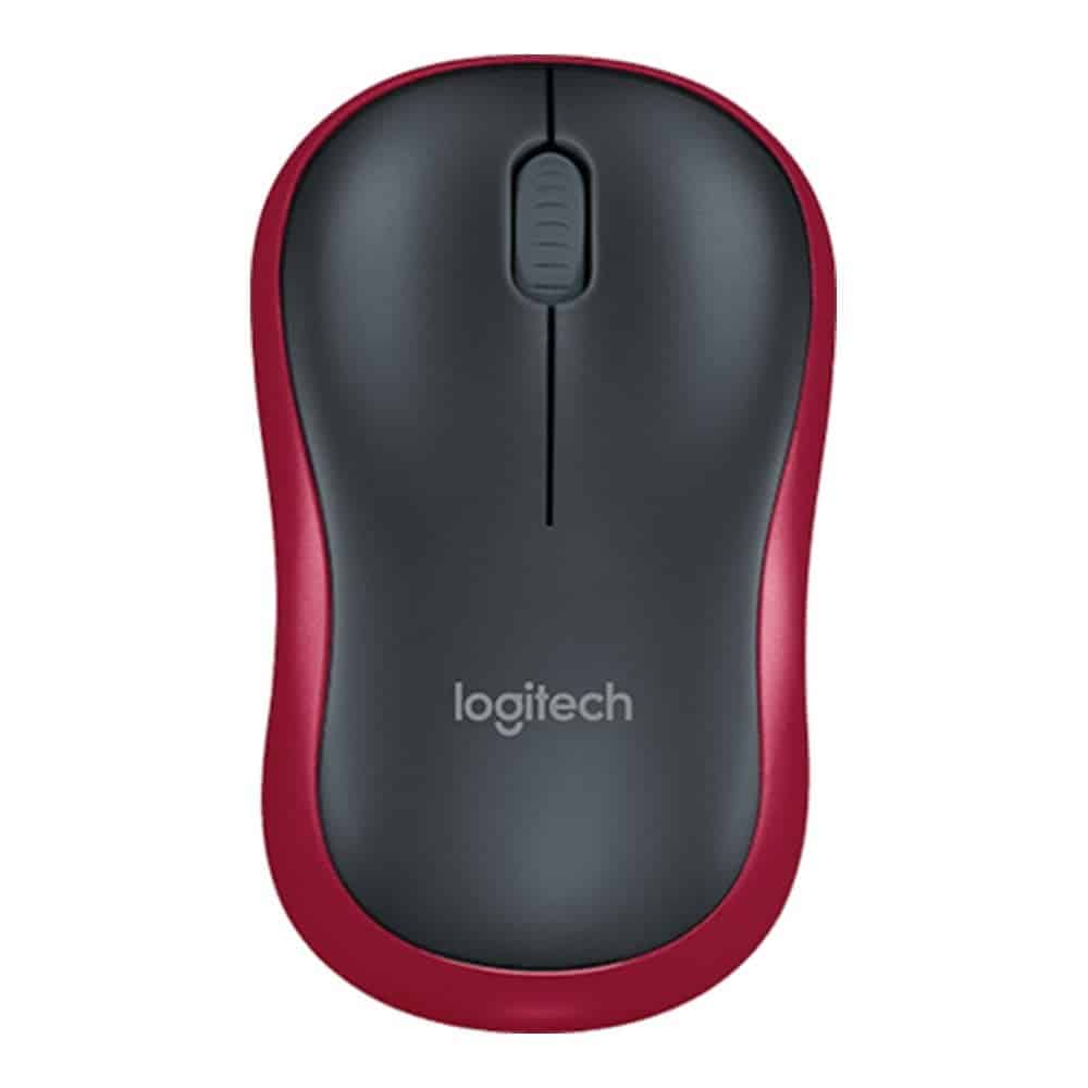 LOGITECH MOUSE WIRELESS M185 BLACK/RED