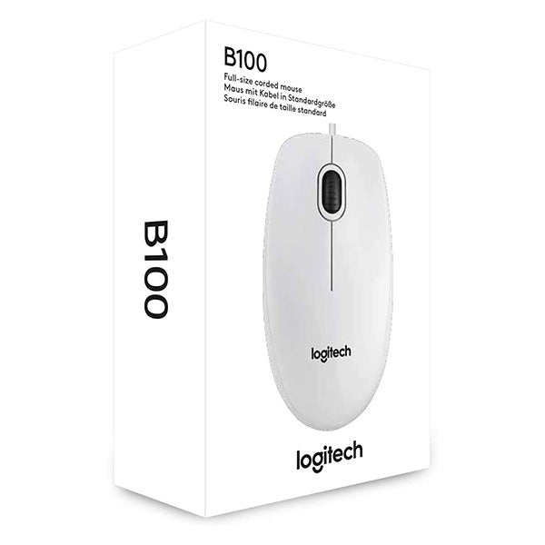 LOGITECH MOUSE WHITE B100