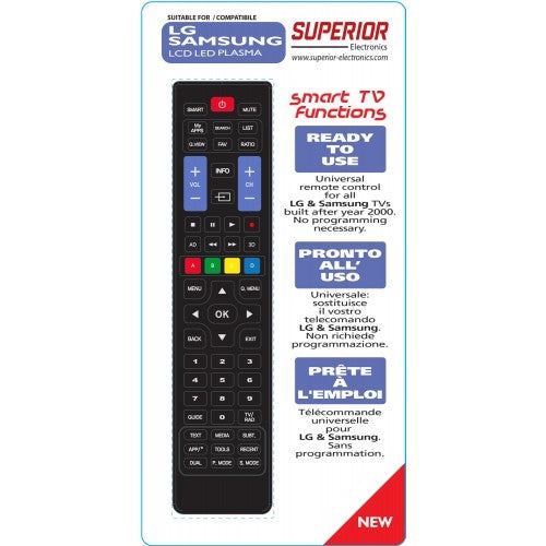 Superior Combined Smart LG/SAMSUNG TV Replacement Remote Control