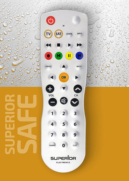 Superior SAFE TV/SAT Universal Remote Control Washable