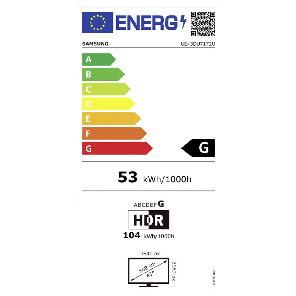 SAMSUNG TV 43'' DU7172