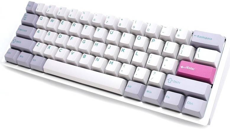 DUCKY ONE 3 MIST GREY (US) MINI BLUE SWITCH RGB LED