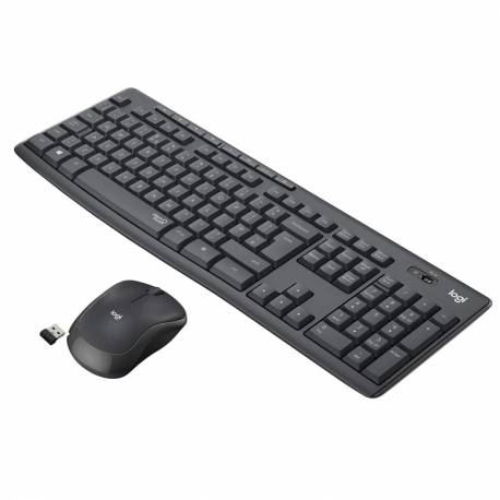 LOGITECH Keyboard+Mouse Set Wireless MK295 UK Silent