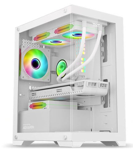 Armaggeddon Aquaron Micro ATX Gaming Case White